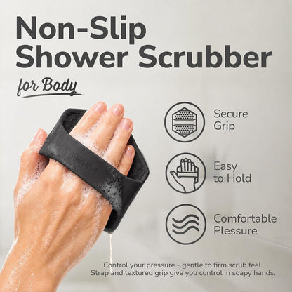 SILKLE Silicone Body Scrubber Exfoliator, Shower Scrubber & Silicone Loofah