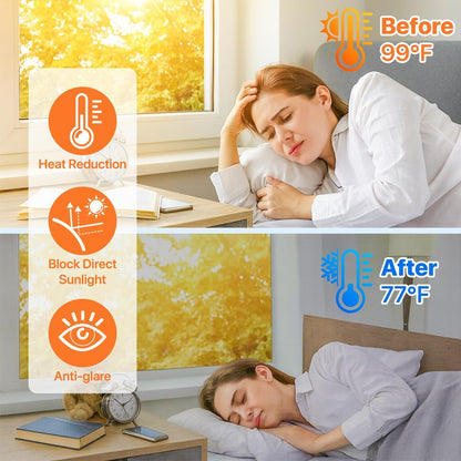 Bloss Blackout Window Film Privacy, 100% Sun Blocking Privacy Film for Glass, Removable Room Darkening Black Out Window Tint, Static Cling Frosted Glass Film (Black/Matte, 17.7" x 78.7")