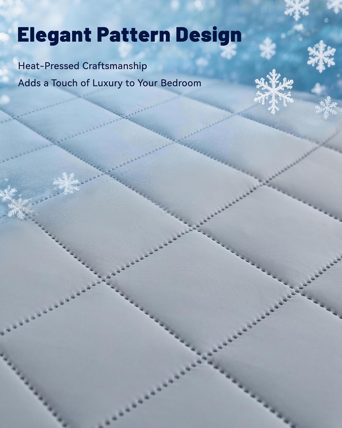 Cooling Mattress Pad for Hot Sleepers Noiseless Mattress Protector Bed Cooling Pad 3X Breathable Mattress Topper Q-Max 0.45 Cool Touch, 3D Mesh Deep Pocket Bed Cooling Cover Grey Full