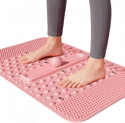 Acupressure Mat for Feet Large 24.6'' x 15.9 ''Foot Massager Mat with Massage Ball Tracks, Soft Silicone Reflexology Mat for Feet Pressure Point Mats Exercise Massage Mat for Feet While Standing