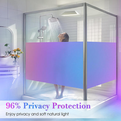 Coavas Blackout Window Film, 100% Light Blocking Privacy Window Film, No Glue Static Cling, Heat & UV Blocking, Removable Room Darkening Window Cover, Renter Friendly for Bedroom, 17.5x78.7Inch,Black