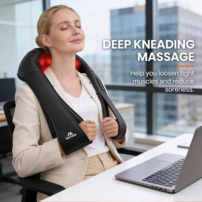 MagicMakers Fathers Day Dad Gifts, Shiatsu Neck Massager with Heat for Pain Relief Deep Tissue – Christmas Gift for Women, Men, Mom, Dad, Her, Him– Amazing Back & Shoulder Relief from Daughter or Son