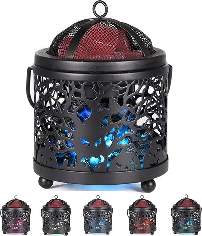 Dicimi Wax Melt Warmer,4-in-1 Electric Wax Melter,Oil Burner,Fireplace Wax Warmers, for Home Office Bedroom Aromatherapy Present and Decorations (Bronze, Fireplace Stove)