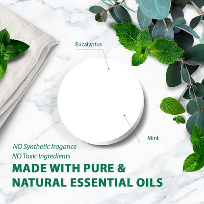 Shower Steamers Aromatherapy 8 Pack, Menthol & Eucalyptus Shower Bombs with Natural Essential Oils, Quick Relief Nasal Congestion, Relaxation & Self Care Gifts for Women & Men