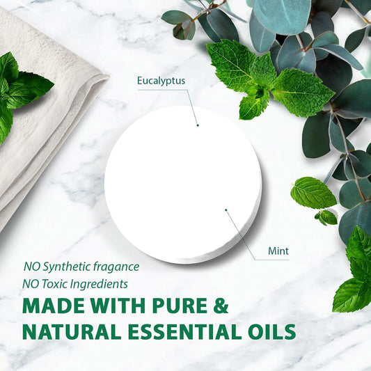 Shower Steamers Aromatherapy 8 Pack, Menthol & Eucalyptus Shower Bombs with Natural Essential Oils, Quick Relief Nasal Congestion, Relaxation & Self Care Gifts for Women & Men