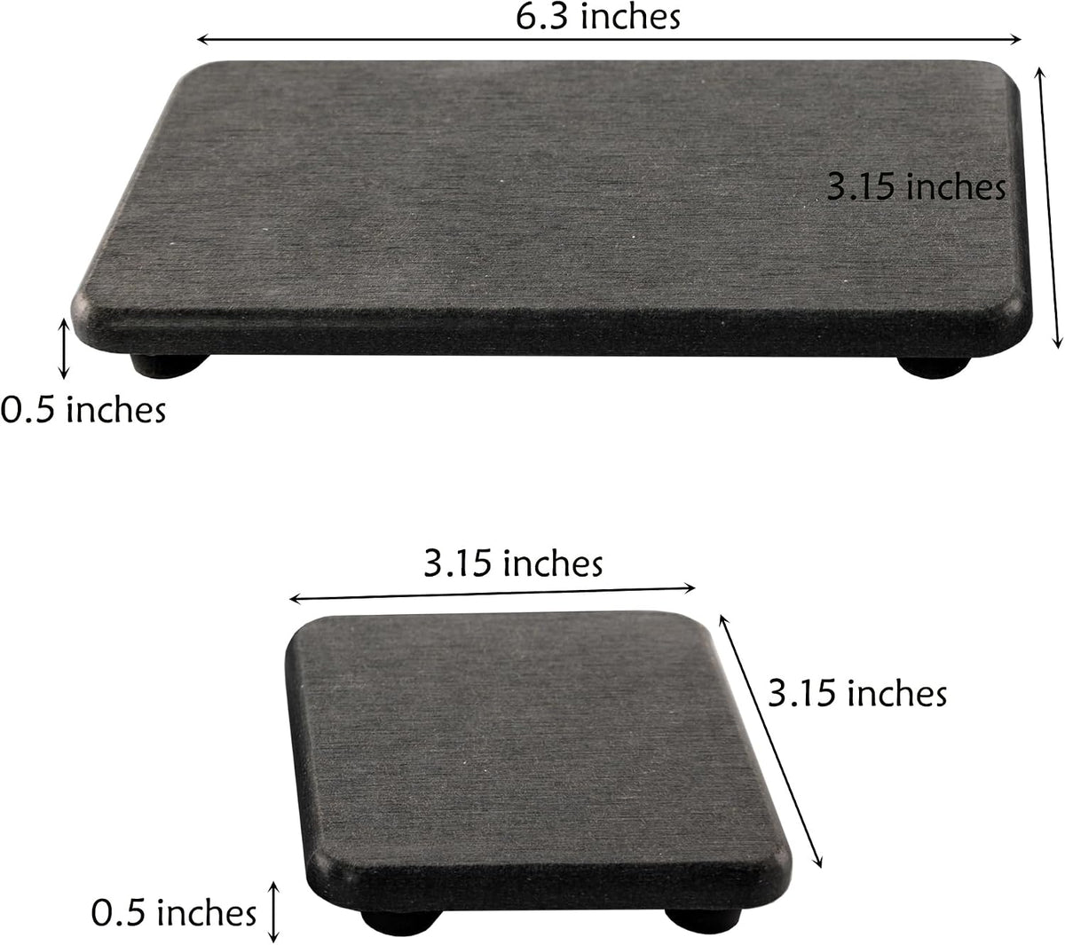 NiuYichee Set of 4 Water Absorbent Diatomite Coasters, Dish Soap Stone Tray