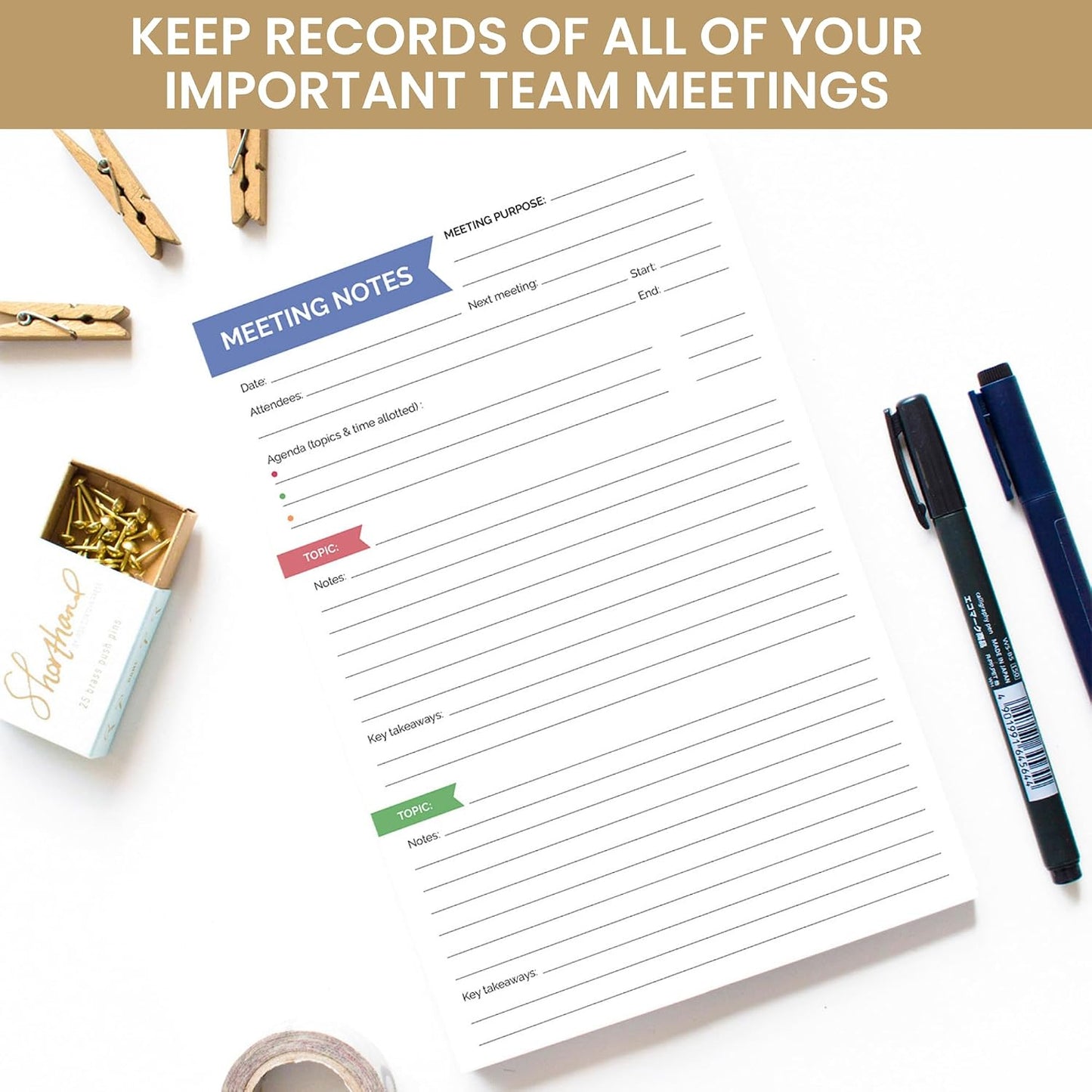 bloom daily planners Timed Work & Personal To Do List Planning Pad - ADHD Friendly Undated Tear-Off Hourly Checklist Notepad Appointment Organizer - 6" x 9" - Brushed Beige