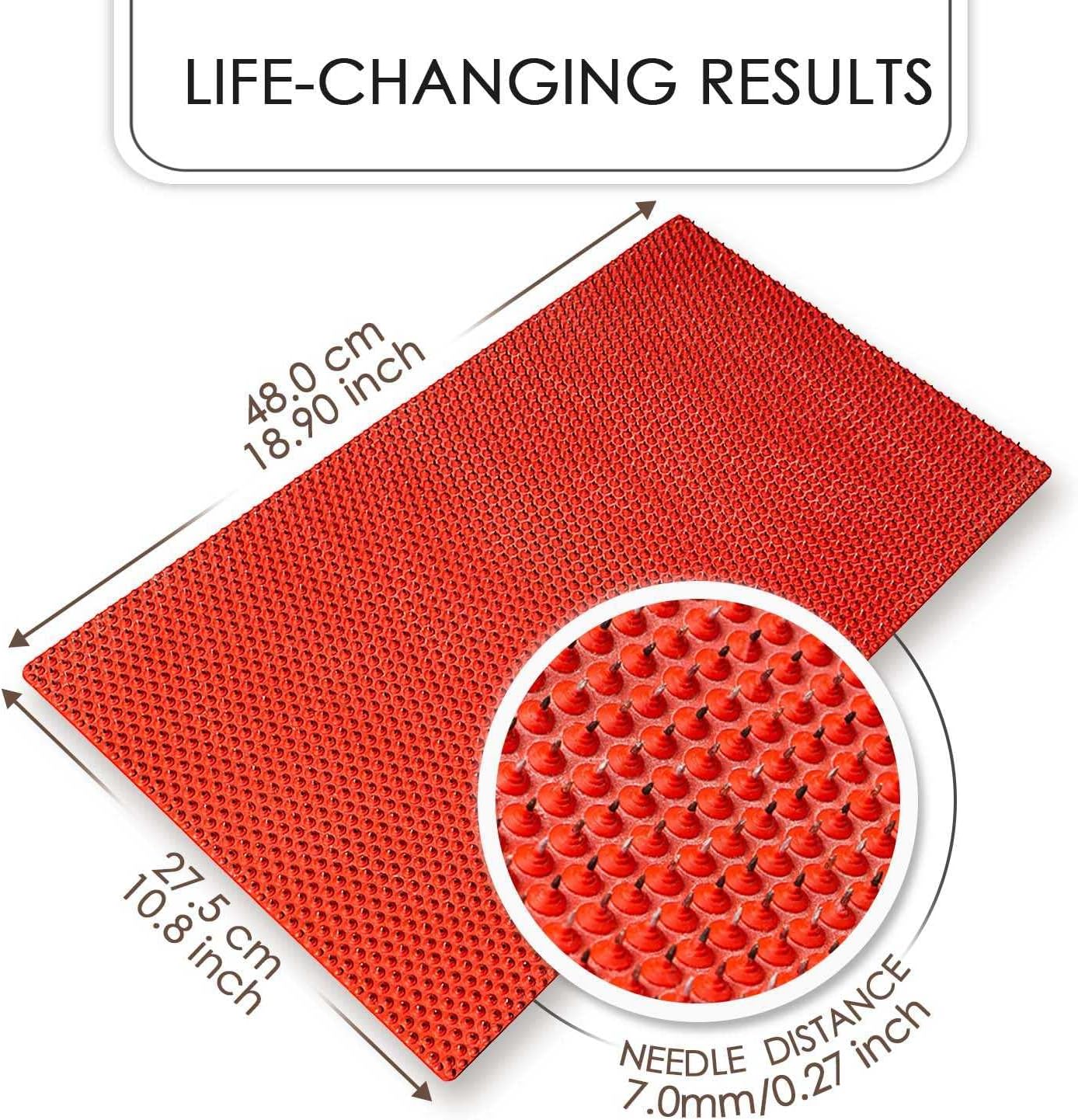 Lyapko Big Acupressure Mat | Original Multi-Metal Massage Mat | Large Full Body Mat with 0.28 in (7 mm) Needle Spacing for an Intensive Textured Massage Experience