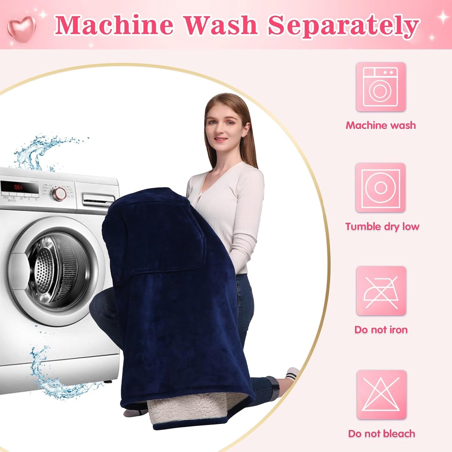 Waitu Wearable Blanket Sweatshirt Gifts for Women and Men, Warm and Cozy Giant Blanket Hoodie, Thick Flannel Blanket with Sleeves and Giant Pocket - Dark Gray