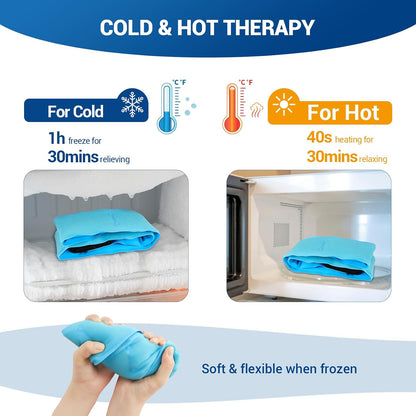 Comfytemp Wrist Ice Pack Wrap Carpal Tunnel Relief Wrist Brace, 2 Packs, FSA Eligible HSA, Gel Ice Packs for Injuries Reusable Wrap for Hand Pain, Hot Cold Compress Hand Brace, Men Women Recovery Item