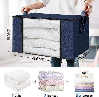 Fab totes Storage Bags for Clothes Blanket Storage Bins with Lids