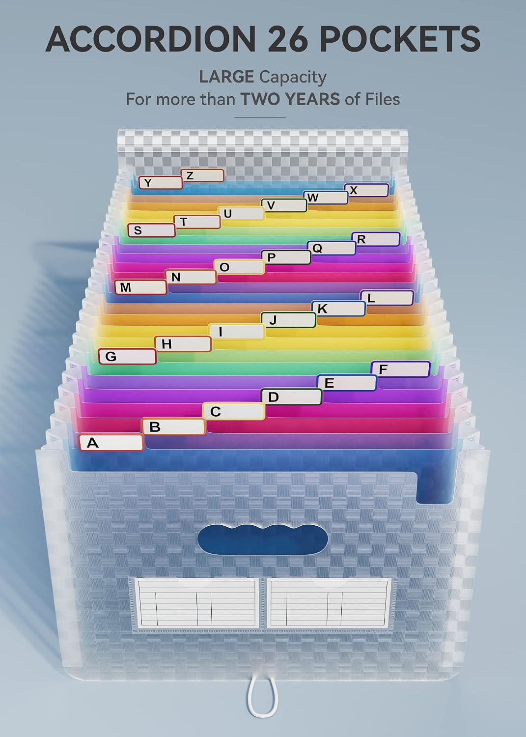 ABC life 26 Pockets Accordion File Organizer, Expanding File Folders