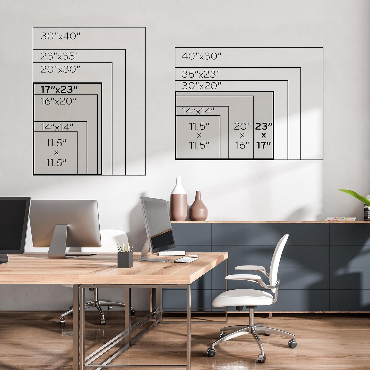 U Brands Magnetic Dry Erase Calendar White Board, 16" x 20", Silver Aluminum Frame, Includes Magnet and Marker