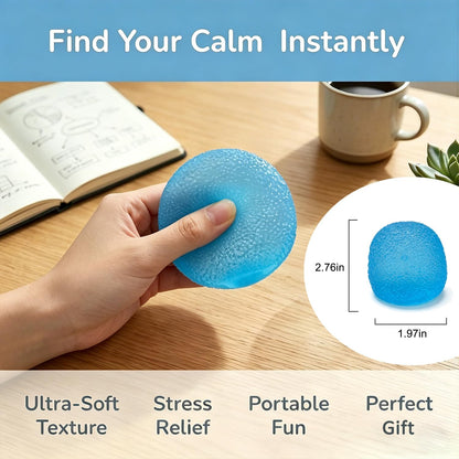 Squishy Fidget Toys for Adults, Stress Balls, Super Solid Squeeze Ball, Sensory Toys for Anxiety Relief (Blue)