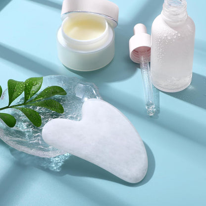 rosenice Gua Sha Facial Tools Guasha Tool Gua Sha Jade Stone Manual Massage Sticks for Jawline Sculpting and Puffiness Reducing for Face Body Tensions Reduce Festive Gifts