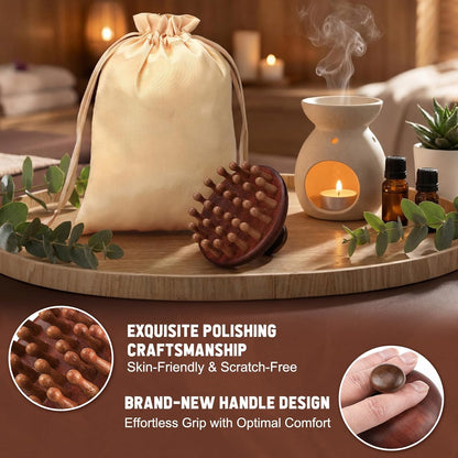 ProSuites 3 Pcs Wooden Head Scalp Massager Comb, Head Massage Tool for Relaxation Hair Gua Sha Comb