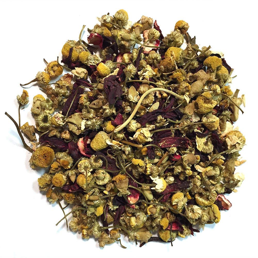 Organic Positively Tea Company, Lavender Chamomile, Herbal Tea, Loose Leaf, 16 Ounce