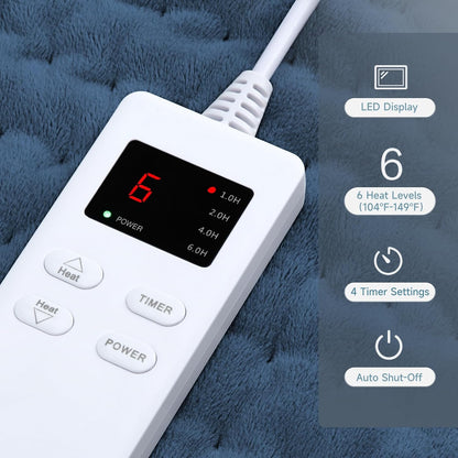 Heating Pad for Back, Neck, and Shoulder Pain Relief, Electric Heat Pad with 6 Heat Levels, Moist Heat Option, Auto Shut-Off, Birthday Christmas Gifts for Women Men Mom Dad Grandma, Gifts for her