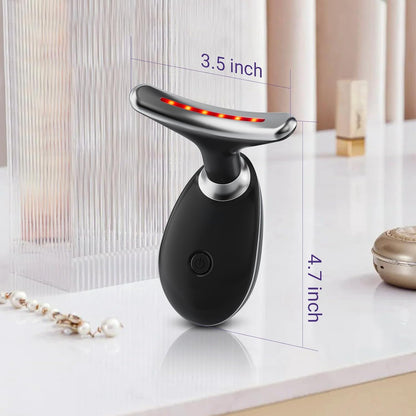 Neck Face Massager, Face Sculpting Tool, 3 Modes and Vibration for Facial Massager for Double - Chin Wrinkle,Daily Home Use, White