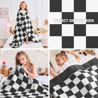 yescool Weighted Lap Pad 2 Pounds Weighted Lap Blanket, Space Plane Small Weighted Blanket, Weighted Throw Blanket Gifts for Travel Indoor Outdoor, 20"x30"