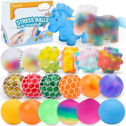 36 Pack Stress Balls, Squishy Balls, Squishy Fidget Stress Relief
