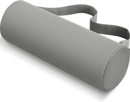 CushZone Lumbar Roll Support Pillow for Office Chair, Car, Gaming Chair, Memory Foam Back Cushion with Washable Cover for Relieving Back Pain & Improving Posture,Black