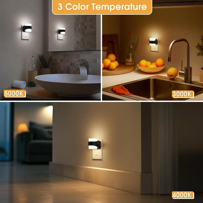 Briignite Night Light, Night Lights Plug into Wall, Soft White LED Nightlight for Kids, Adjustable Brightness 0-100LM, Dusk to Dawn Sensor, Soft Light for Bedroom, Hallway, Nursery, 2 Pack