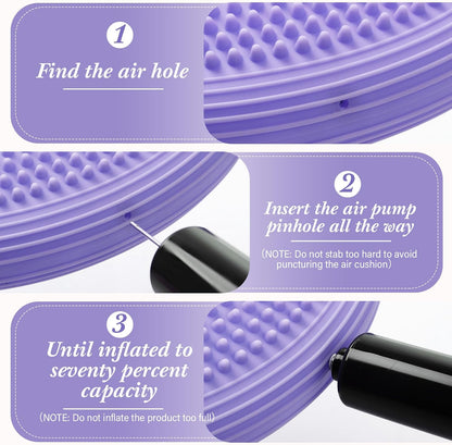 Libima 2 Pcs Wobble Cushion Wiggle Seat Flexible Sensory Seating Balance Disc Board for Men Women Physical Exercise Improving Posture Home Office