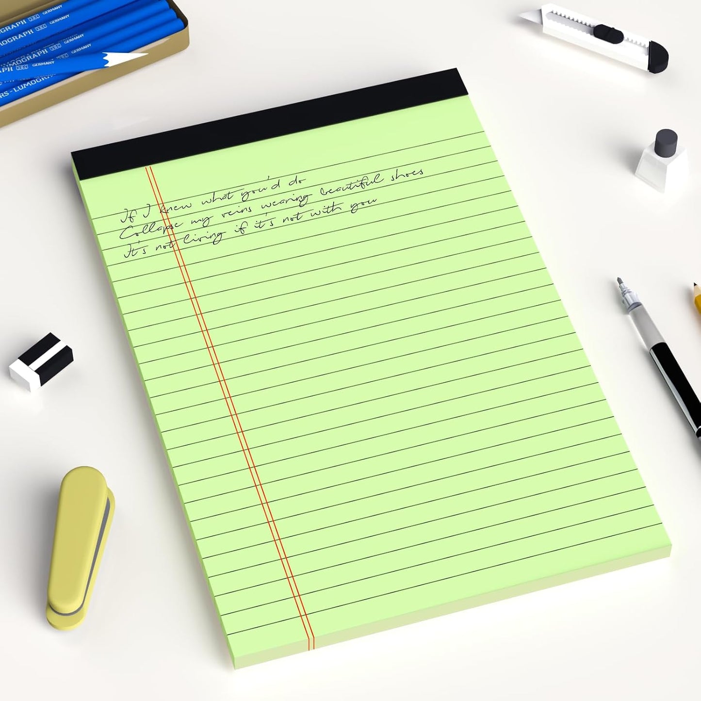 5pcs Small Note Pads 5x8 Notebook College Ruled Legal Pads Color Notepads 5 Pack Study Back Writing Pads 5 x 8 Perforated Narrow Ruled Pads of Paper for School & Office Supplies 30 Sheets/Pack