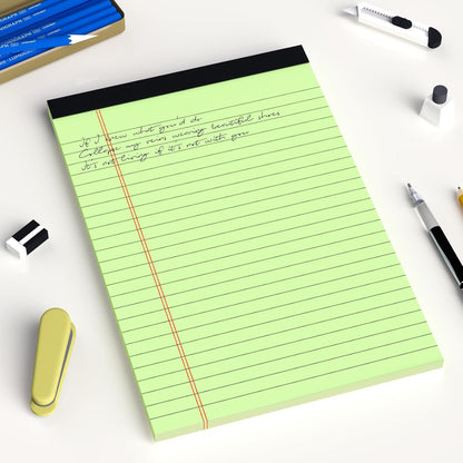 5pcs Small Note Pads 5x8 Notebook College Ruled Legal Pads Color Notepads 5 Pack Study Back Writing Pads 5 x 8 Perforated Narrow Ruled Pads of Paper for School & Office Supplies 30 Sheets/Pack
