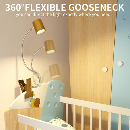 Desk Lamp USB Clip On Light,Book Lights for Reading at Night Clamp Light | 3 Color Modes,10 Brightness Clamp Light,360° Gooseneck LED Reading Light for Books in Bed,Eye-Care for Home Office,Headboards