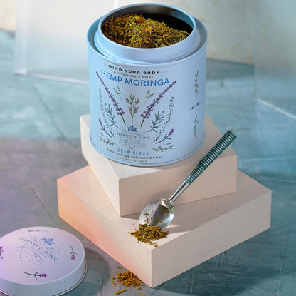 Harney & Sons Hemp Moringa Herbal Blend, Caffeine-Free, 5 oz Tin