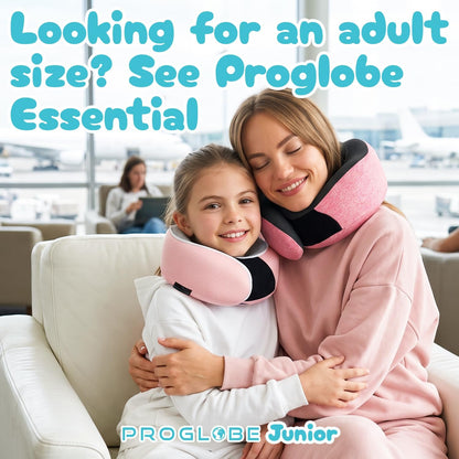 Proglobe Travel Neck Pillow for Airplanes, Long Haul Flight Kit, Grey