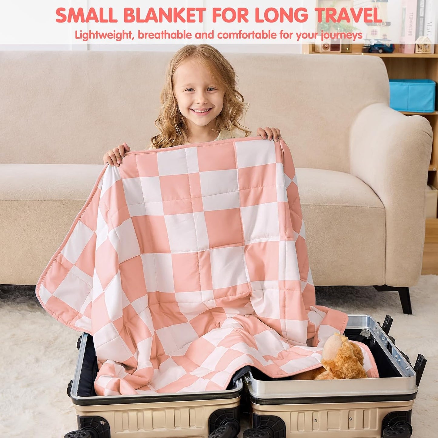 yescool Weighted Lap Pad 2 Pounds Weighted Lap Blanket, Space Plane Small Weighted Blanket, Weighted Throw Blanket Gifts for Travel Indoor Outdoor, 20"x30"