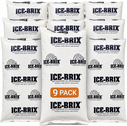 ICE-BRIX Reusable Gel Ice Packs for Shipping, 5 x 2.75 x 0.75 in, 3 oz White (96 Pack) - Compact Cold Packs for GLP-1 Medication Mailers, Lunch Boxes, Small Coolers, Frozen Food & Perishables