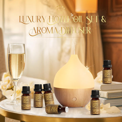SALKING Essential Oil Diffuser, 100ml Small Aromatherapy Diffuser with Auto Shut-Off Function, Ultrasonic Diffusers for Essential Oils, Cool Mist Humidifier with Warm White Lights, for Office Home