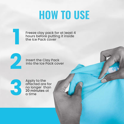 ICEWRAPS 12" x 21" Extra Large Reusable Ice Pack with Soft Fabric Cover, Flexible Cold Therapy Clay Pack for Knee & Back Swelling, Chronic Pain Relief – FSA-HSA Eligible