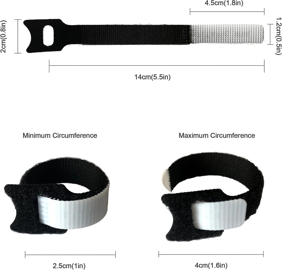 Mr-Label Unique Writable Cable Ties - Reusable Fastening Cable Straps - Identify Quickly Cable Labels - for Cord Management (Fastener)
