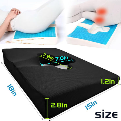 Gel Wheelchair Seat Cushion,Bed Sore Cushions for Butt,Gel Cushion for Pressure Relief,Donut Pillow for Tailbone Pain Relief,Sciatica,Coccyx,hemorrhoid Pillow,Cushion for Office Chair(Blue)