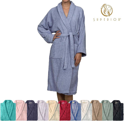 Cotton Unisex Terry Robe, Soft And Absorbent Robes For Men And Women, Bathroom Accessories