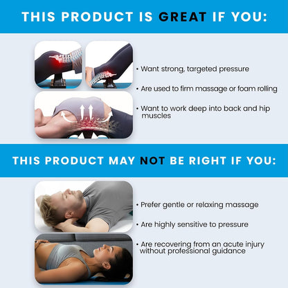 Thrival Arch Back Stretcher - Psoas Muscle Release Tool App for Hip Flexor, Back, Glute, Iliacus, and Neck - Spine Decompressor, Trigger Point, and Myofascial Release – Carbon Black
