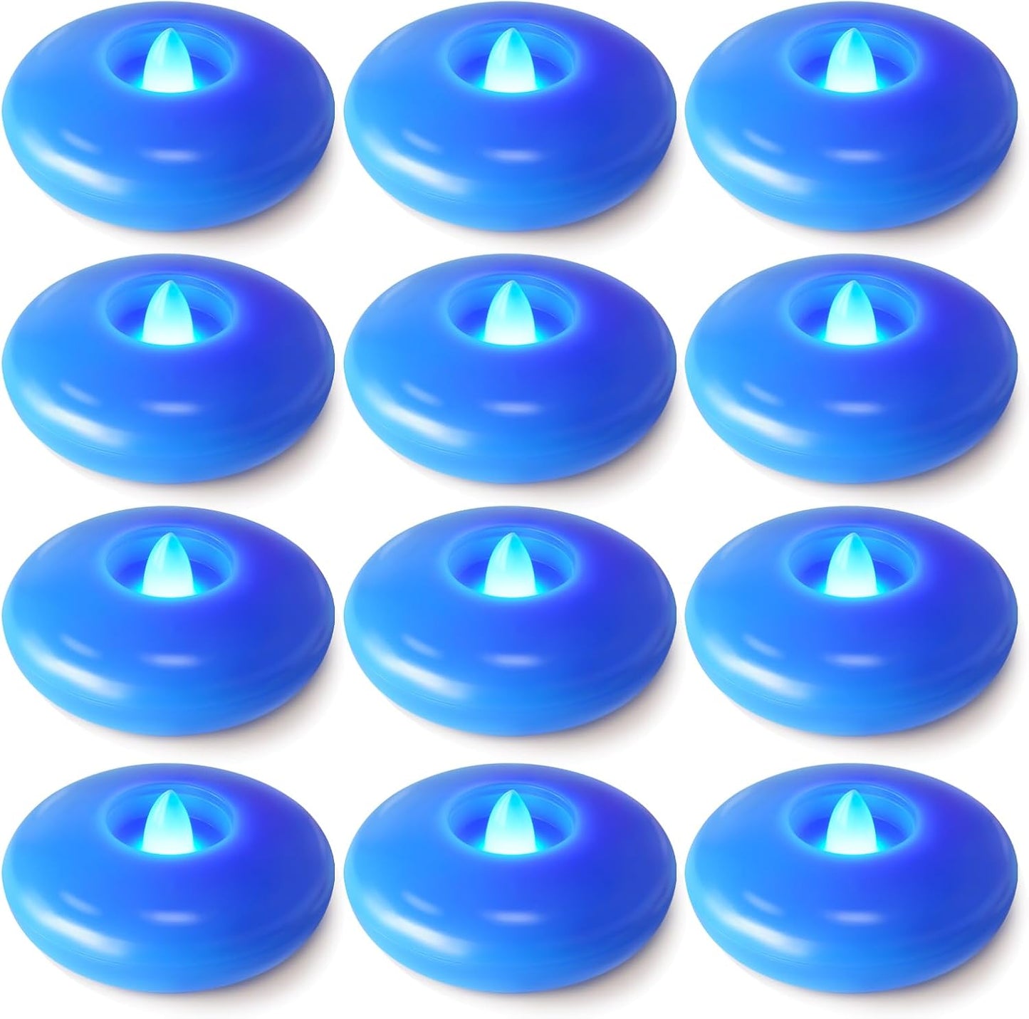 Homemory 24 Pack 3” Flameless Led Floating Candles, 200 Hour White Battery Operate Waterproof Tealights for Cylinder Vases, Centerpieces at Wedding Decor, Party, Pool