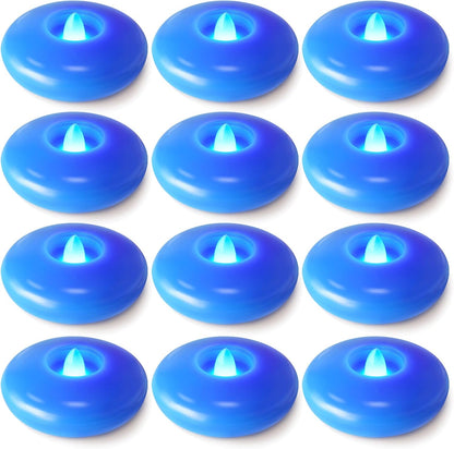 Homemory 24 Pack 3” Flameless Led Floating Candles, 200 Hour White Battery Operate Waterproof Tealights for Cylinder Vases, Centerpieces at Wedding Decor, Party, Pool