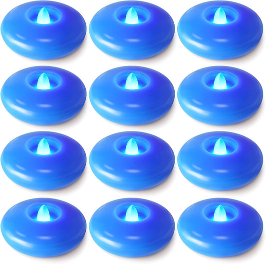 Homemory 24 Pack 3” Flameless Led Floating Candles, 200 Hour White Battery Operate Waterproof Tealights for Cylinder Vases, Centerpieces at Wedding Decor, Party, Pool