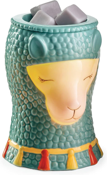 Candle Warmers ETC. Illumination Fragrance Warmer- Light-Up Warmer for Warming Scented Candle Wax Melts and Tarts or to Freshen Room, White Harmony