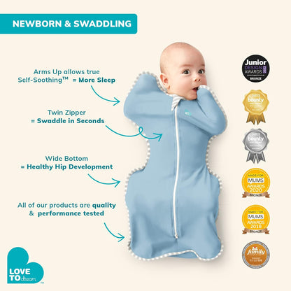 Love to Dream Swaddle UP, Baby Sleep Sack, Self-Soothing Swaddles for Newborns, Get Longer Sleep, Secure Fit Helps Calm Startle Reflex, New Born Essentials for Baby, 1.0 TOG, 13-19 lbs, Deep Olive