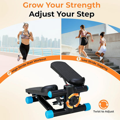 NEWBULIG Mini Stepper for Exercise at Home Stair Step Machine for Indoor Fitness Portable Home Gym Stepper for Full Body Workout 300lb Weight Capacity