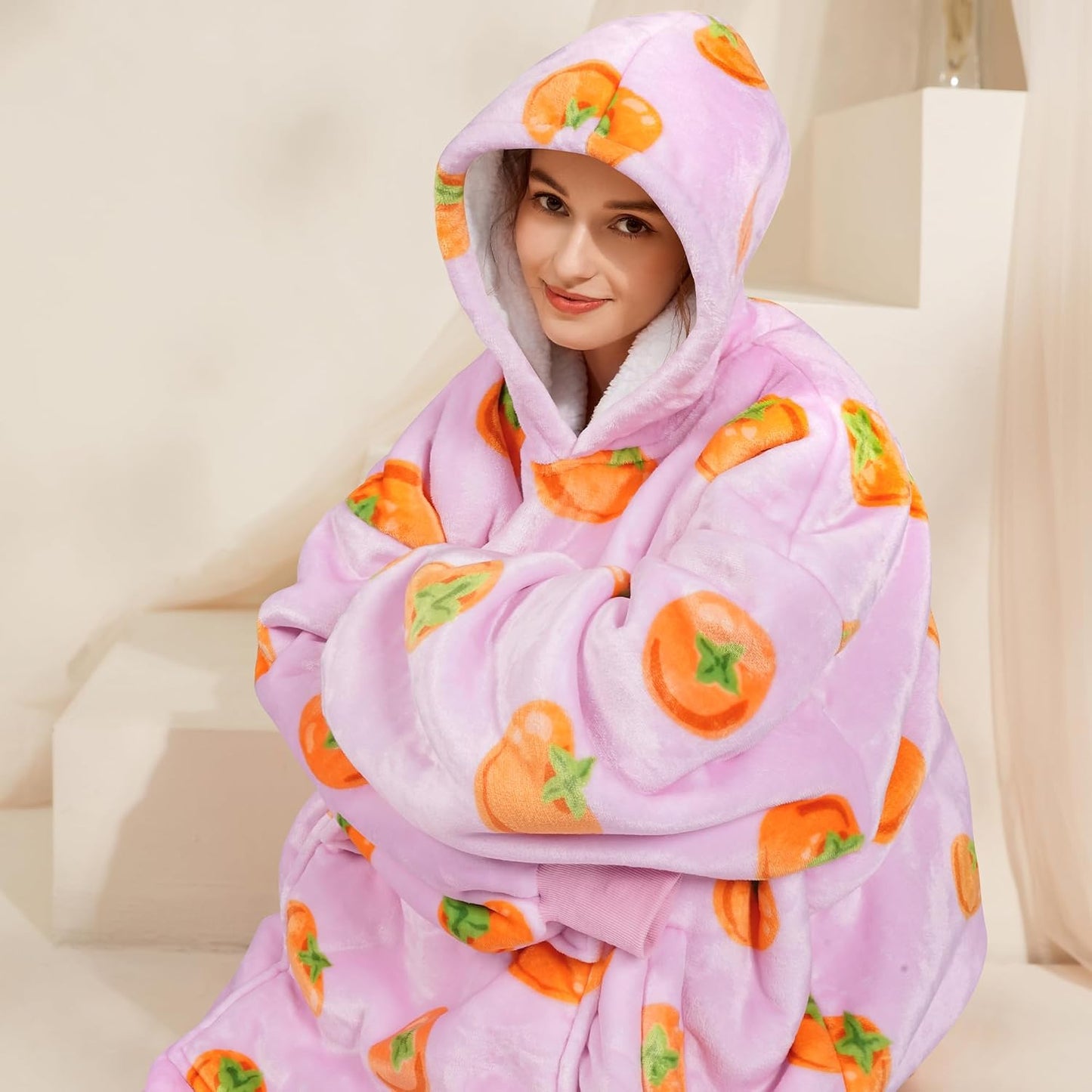 Narecte Cozy Oversized Blanket Hoodie Wearable Blanket Adults Soft Hooded Blanket Hoodie Birthday Gifts for Women Christmas - Colors A