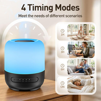 Essential Oil Diffuser, 300ml Ultrasonic Aromatherapy Oil Diffuser & Humidifier with 7 Color Night Lights, Quiet 20dB Operation for 12 Hours, for Home, Bedroom, Office (1)