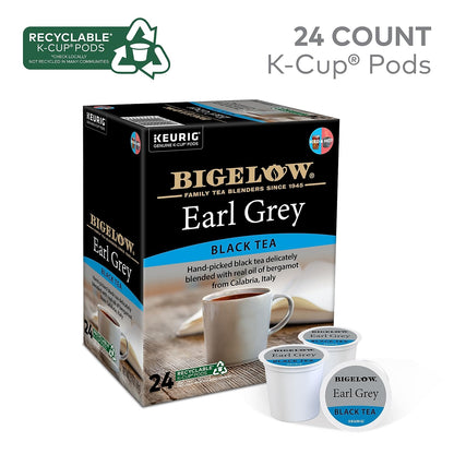 Bigelow Earl Grey Black Tea Keurig K-Cups, 24 Count Box (Pack of 1), Caffeinated 24 K-Cup Pods Total